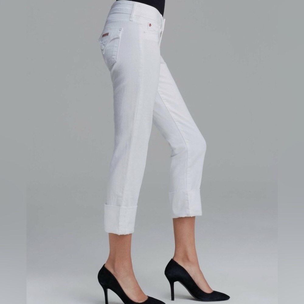 Hudson Ginny Crop Straight White Jeans - Picture 2 of 13